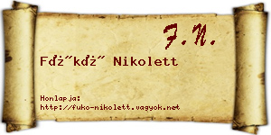 Fükő Nikolett névjegykártya