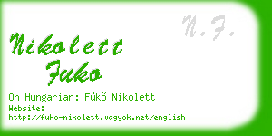 nikolett fuko business card